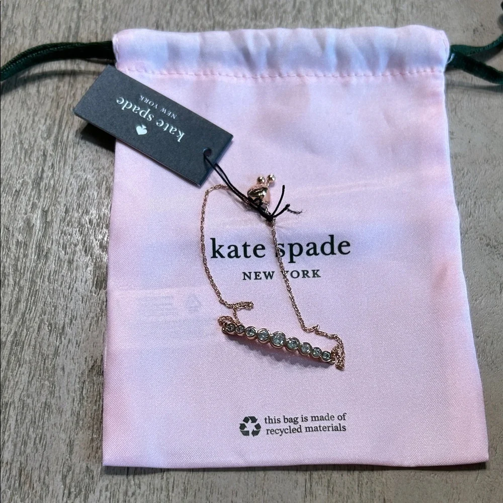 Kate Spade Rose Gold Bracelet with cubic zirconia Accents